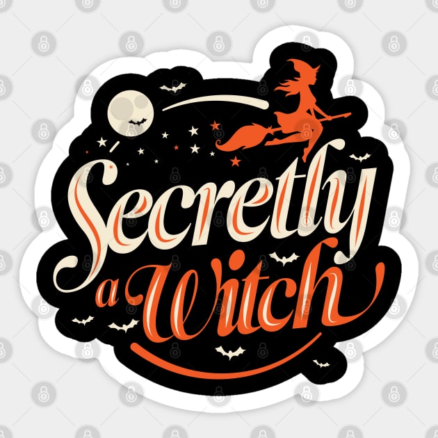 I'm Secretly  A Witch Sticker by Hixon House